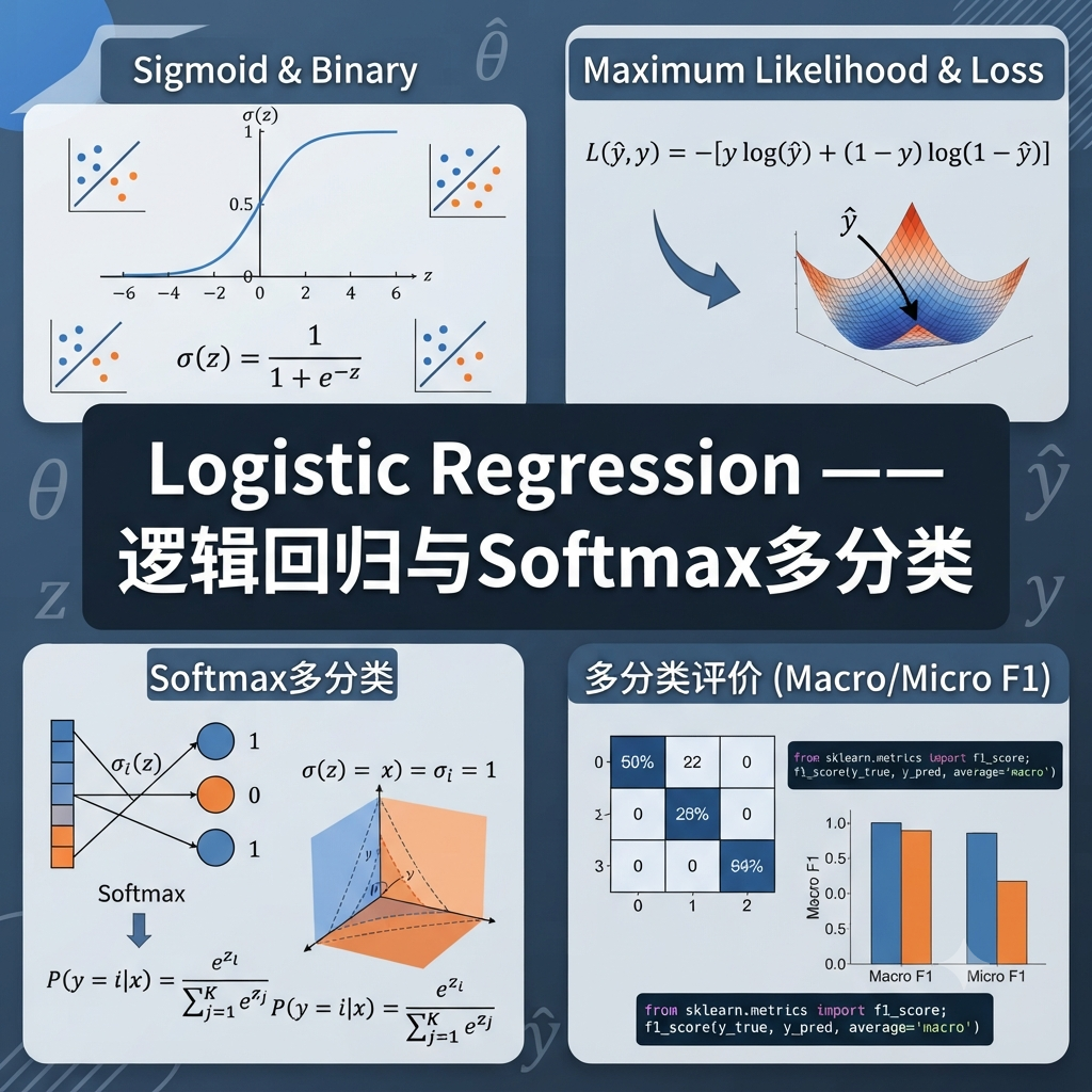 Logistic Regression —— 逻辑回归与Softmax多分类